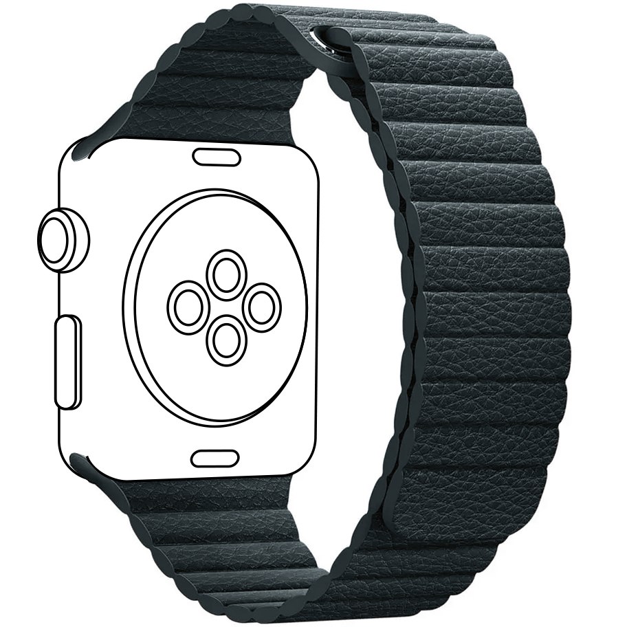 Ремешок ArmorStandart Leather Loop для Apple Watch 42/44/45/49mm Midnight Blue (ARM57840)