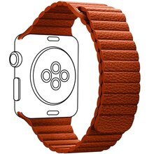 Ремінець ArmorStandart Leather Loop для Apple Watch 42/44/45/49mm Orange (ARM57837)