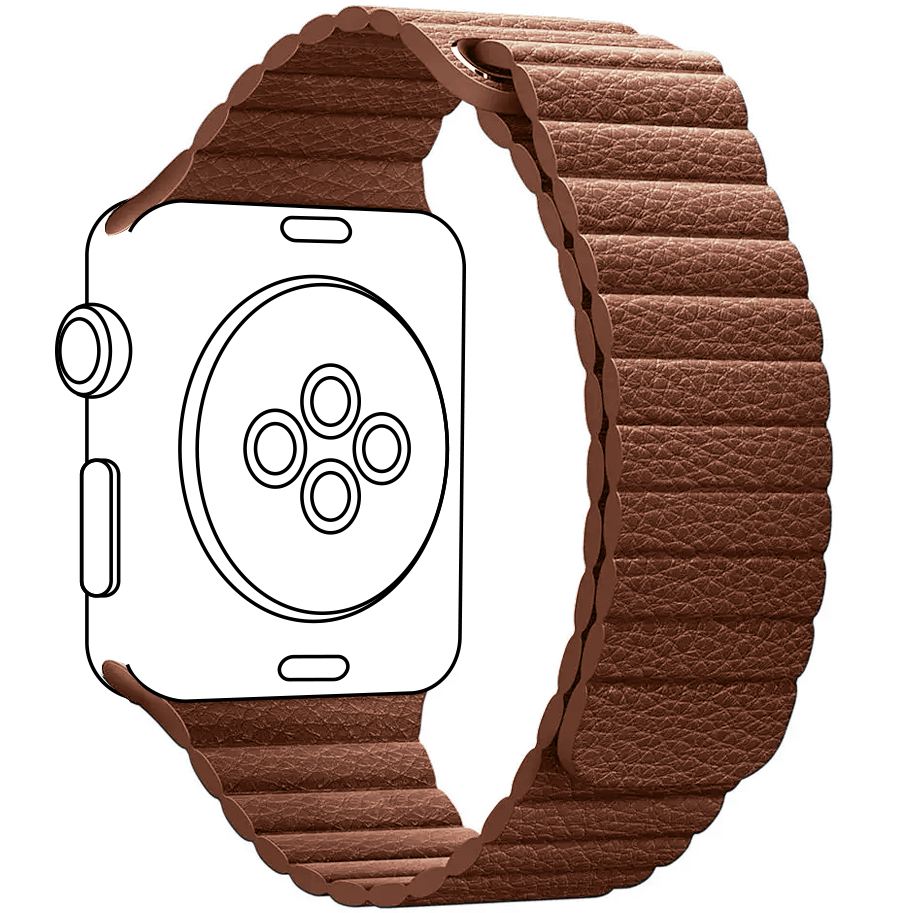 Ремешок ArmorStandart Leather Loop для Apple Watch 42/44/45/49mm Saddle Brown (ARM57844)