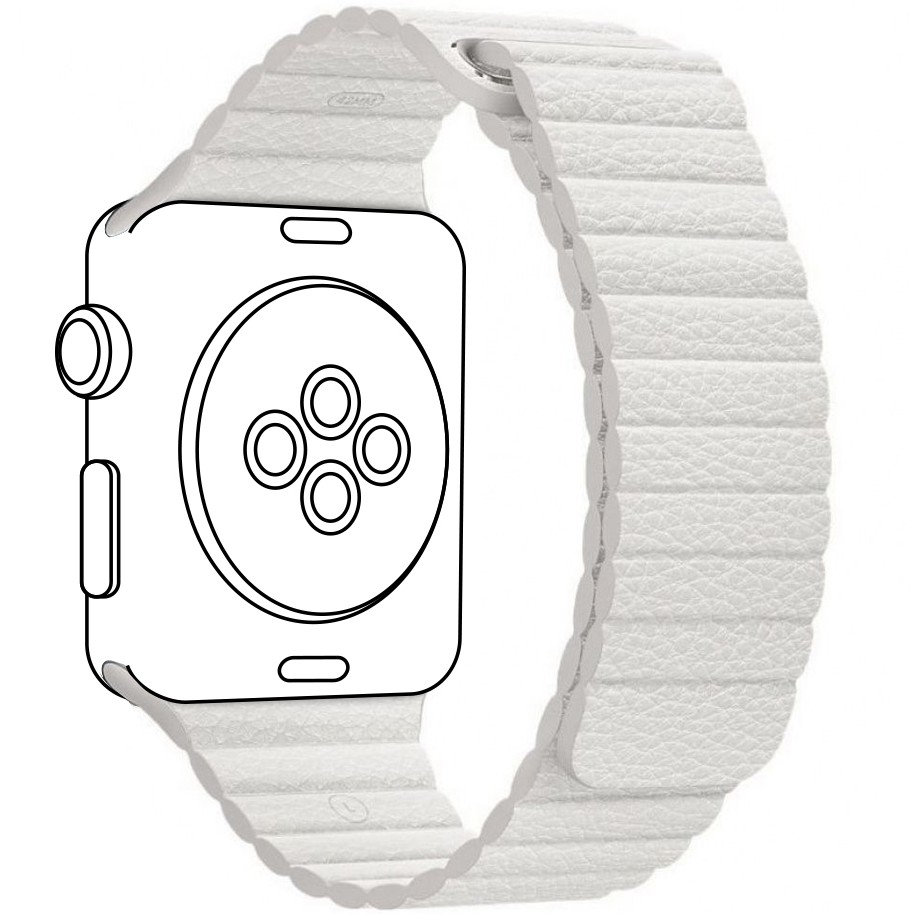 Ремінець ArmorStandart Leather Loop для Apple Watch 42/44/45/49mm White (ARM57836)