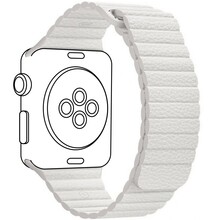 Ремешок ArmorStandart Leather Loop для Apple Watch 42/44/45/49mm White (ARM57836)