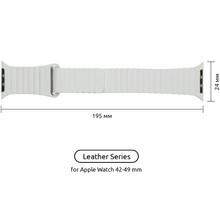 Ремінець ArmorStandart Leather Loop для Apple Watch 42/44/45/49mm White (ARM57836)