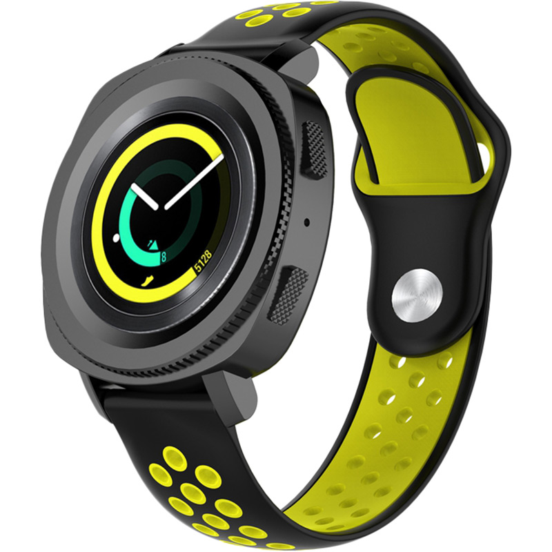 Ремінець BECOVER Nike Style для Nokia/Withings Steel/Steel HR Black-Yellow(705769) Сумісність за моделлю Withings Steel HR