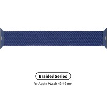 Ремінець ArmorStandart Braided Solo Loop для Apple Watch 42/44/45/49mm Atlantic Blue Size 10 (172 mm) (ARM58080)