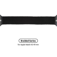 Ремешок ArmorStandart Braided Solo Loop для Apple Watch 42/44/45/49mm Charcoal Size 10 (172 mm) (ARM58074)