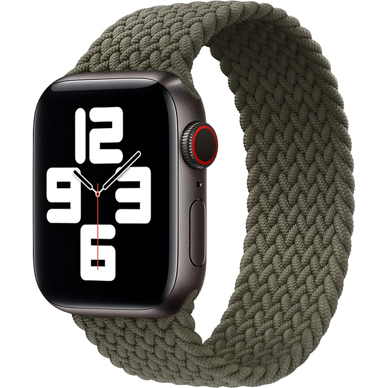 Ремінець ArmorStandart Braided Solo Loop для Apple Watch 42/44/45/49mm Inverness Green Size 6 (148 mm) (ARM58075)