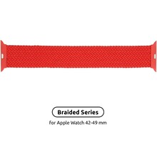 Ремешок ArmorStandart Braided Solo Loop для Apple Watch 42/44/45/49mm Red Size 10 (172 mm) (ARM58083)