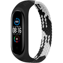 Ремінець BeCover Elastic Nylon Style для Xiaomi Mi Smart Band 5/6 Size M Black-White (706147)