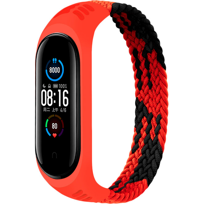Ремінець BECOVER для Xiaomi Mi Smart Band 5/6 (L) Black / Red (706157) Ремінець BECOVER для Xiaomi Mi Smart Band 5/6 (L) Black / Red (706157)