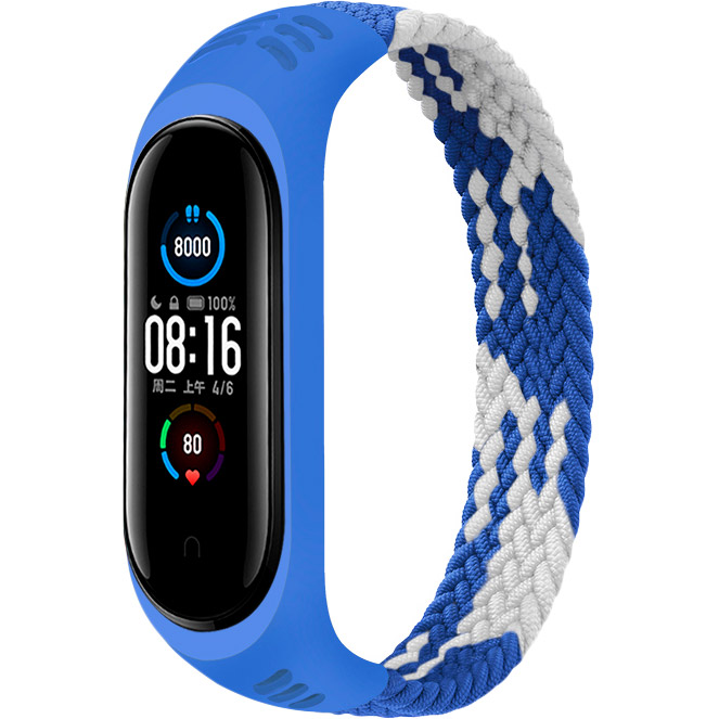 

Ремешок BECOVER для Xiaomi Mi Smart Band 5/6 (L) Blue/White (706162), Xiaomi Mi Smart Band 5/6 (L) Blue-White (706162)