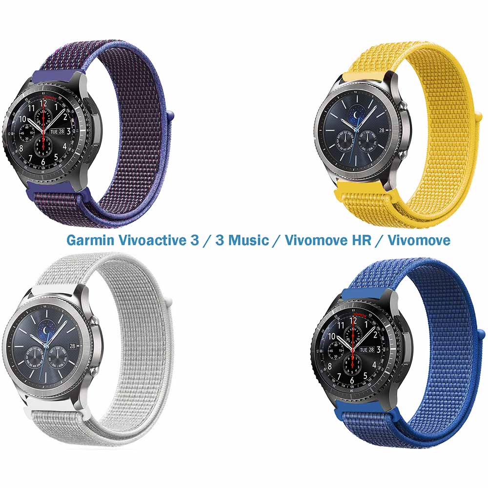 

Набор ремешков BECOVER Nylon Style для Garmin Vivoactive 3 / Vivomove Girl (706558), Набір ремінців Nylon Style Garmin Vivoactive