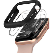 Защитная накладка Ringke Slim Case для Apple Watch 4/5/6/SE 44 mm Matte Black Clear (RCA4909)