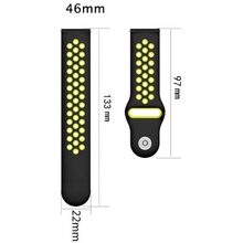 Ремешок BECOVER Huawei Watch GT/GT 2 46mm//Honor Watch Magic 1/2 Black-White (707128)
