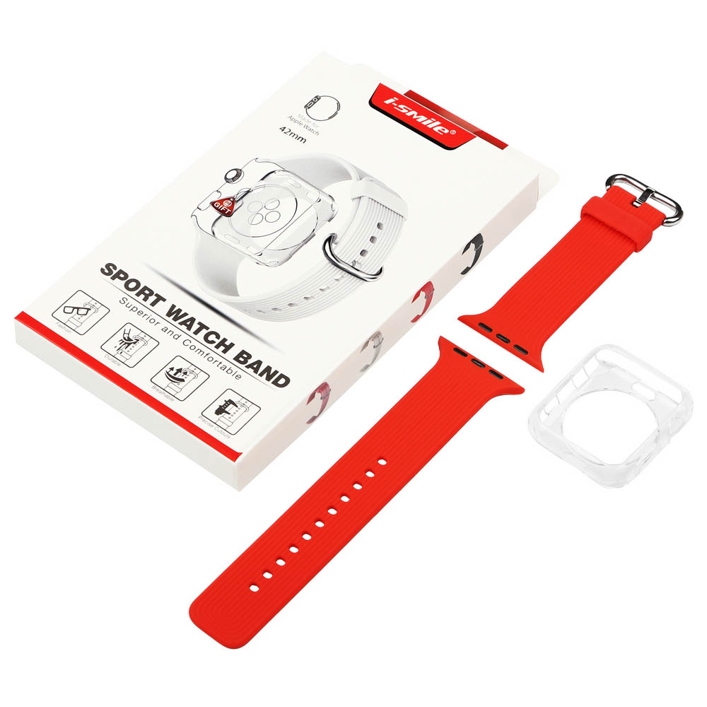 Ремешок BECOVER для Apple Watch Universal (42mm) IPH1446 Red (702417) Материал силикон