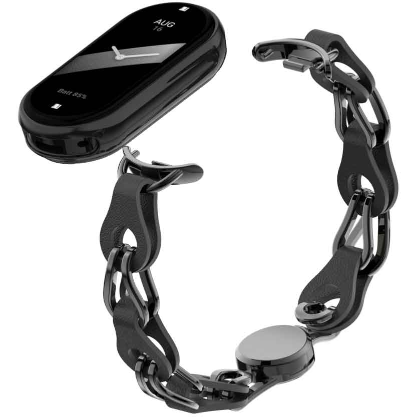 Ремінець ArmorStandart Chain Wristband для Xiaomi Mi Band 9/8 Black (ARM69921) Сумісність за моделлю Xiaomi Smart Band 9