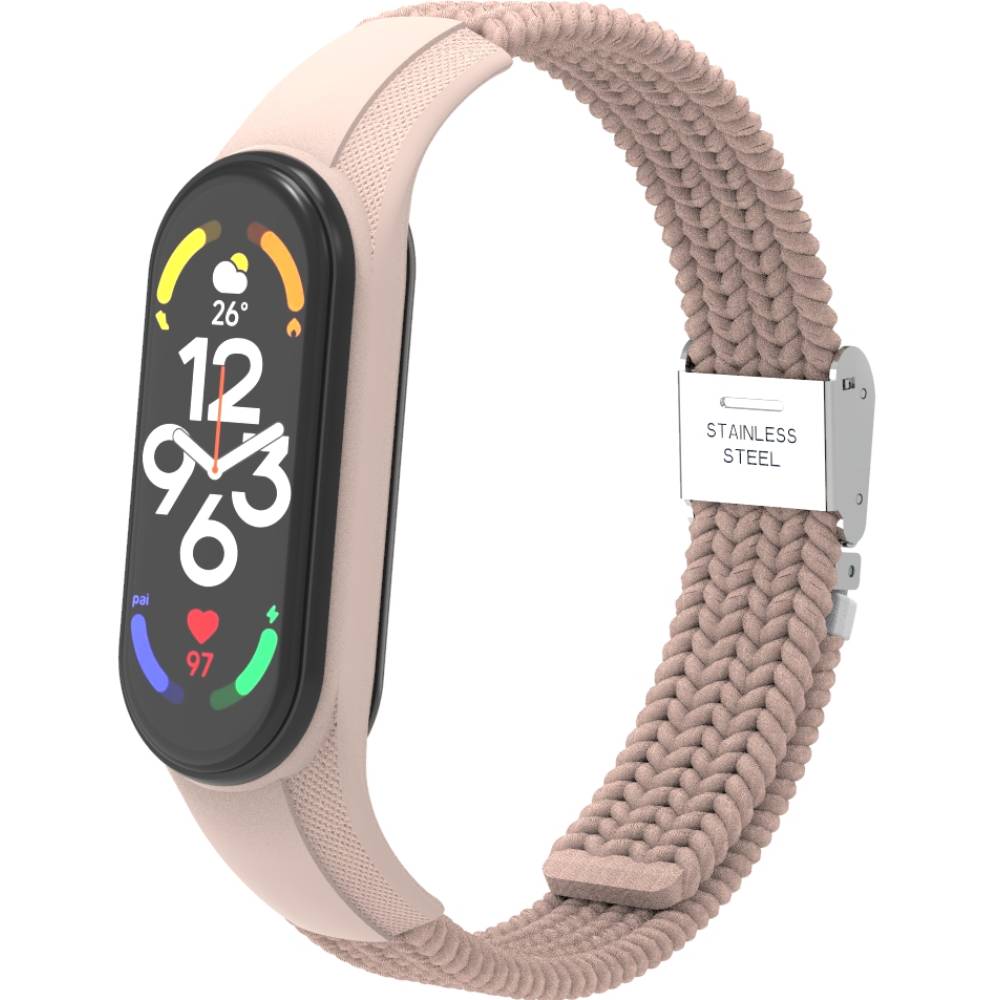 Ремінець ARMORSTANDART Braided Solo Loop для Xiaomi Mi Band 7/6/5/4 Pink Sand (ARM69906) Ремінець ARMORSTANDART Braided Solo Loop для Xiaomi Mi Band 7/6/5/4 Pink Sand (ARM69906)