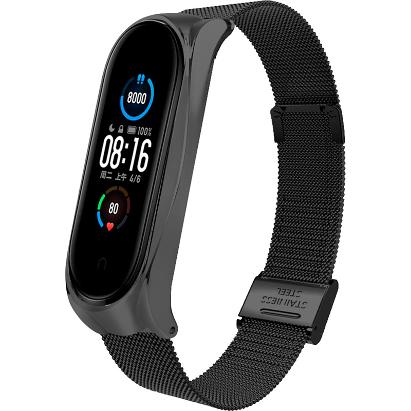 Ремешок BECOVER Metal для Xiaomi Mi Smart Band 8 Black (709357) Ремешок BECOVER Metal для Xiaomi Mi Smart Band 8 Black (709357)