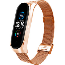 Ремінець BECOVER Metal для Xiaomi Mi Smart Band 8 Rose Gold (709360)