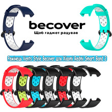 Ремінець BECOVER Vents Style для Xiaomi Redmi Smart Band 2 Black/Blue (709421)