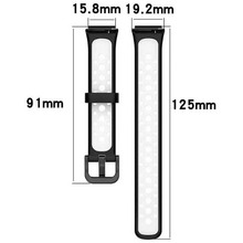 Ремешок BECOVER Vents Style для Huawei Band 7/Honor Band 7 Black/Blue (709437)