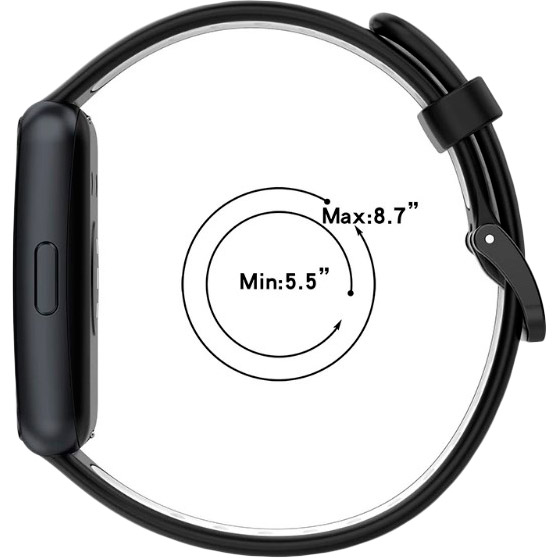 Ремешок BECOVER Vents Style для Huawei Band 7/Honor Band 7 Black/Blue (709437) Совместимость по модели Honor Band 7