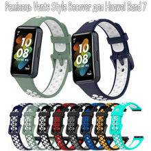 Ремешок BECOVER Vents Style для Huawei Band 7/Honor Band 7 Black/Blue (709437)