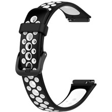 Ремешок BECOVER Vents Style для Huawei Band 7/Honor Band 7 Black/White (709439)