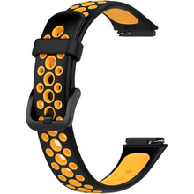 Ремінець BECOVER Vents Style для Huawei Band 7/Honor Band 7 Black8Orange (709441)