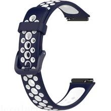 Ремінець BECOVER Vents Style для Huawei Band 7/Honor Band 7 Blue-White (709442)