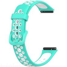 Ремінець BECOVER Vents Style для Huawei Band 7/Honor Band 7 Turquoise-White (709444)