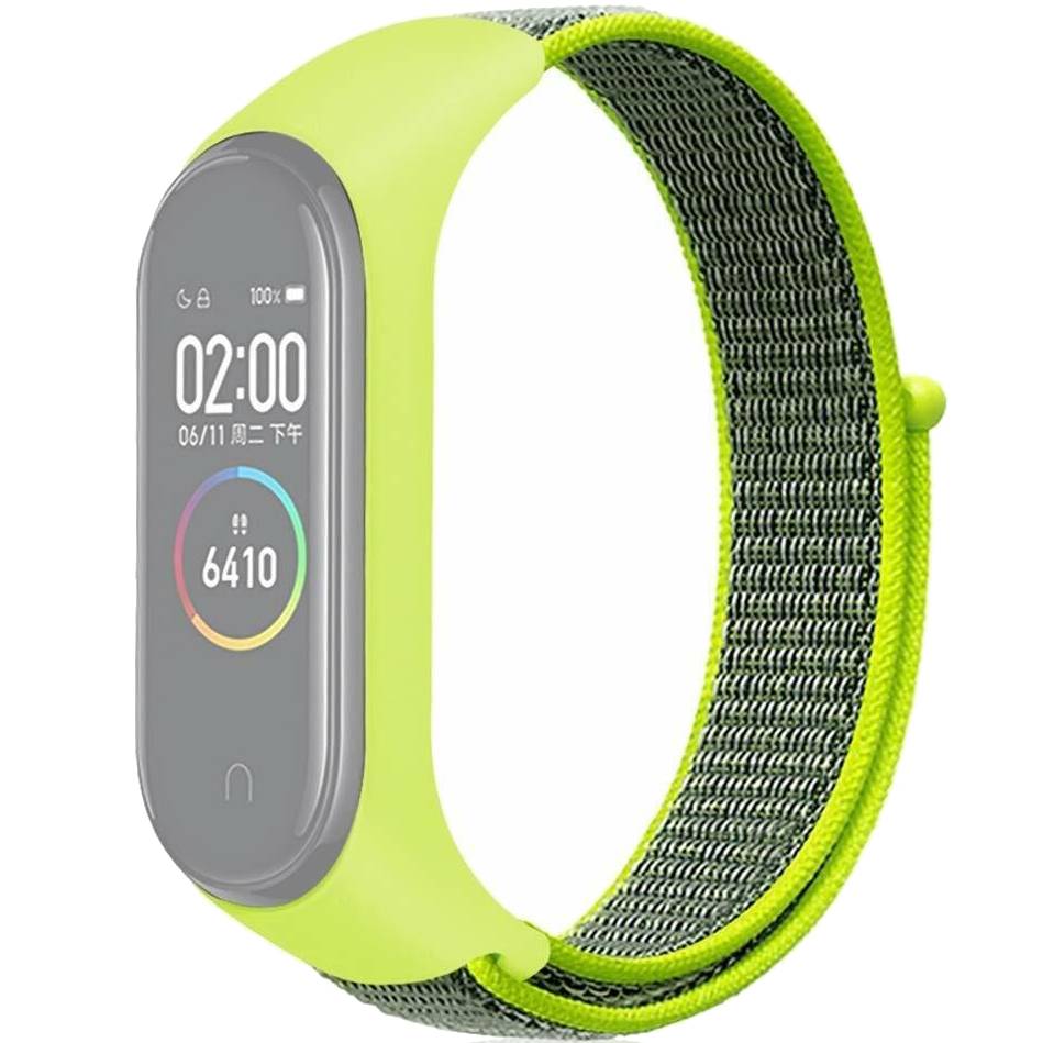 Ремінець BECOVER Nylon Style для Xiaomi Mi Smart Band 7 Lime-Gray (707664) Ремінець BECOVER Nylon Style для Xiaomi Mi Smart Band 7 Lime-Gray (707664)
