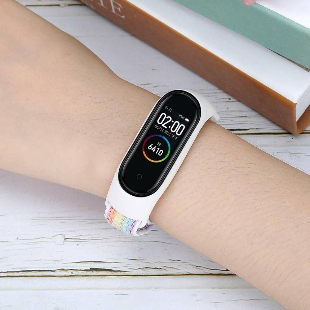 Ремінець BECOVER Nylon Style для Xiaomi Mi Smart Band 7 Rainbow