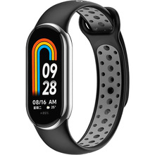 Ремінець BECOVER Vents Style для Xiaomi Mi Smart Band 8 Black-Gray (709415)