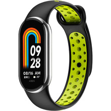 Ремешок BECOVER Vents Style для Xiaomi Mi Smart Band 8 Black-Green (709416)