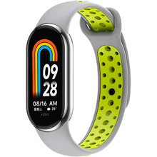 Ремешок BECOVER Vents Style для Xiaomi Mi Smart Band 8 Gray-Green (709418)