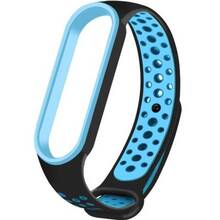 Ремінець BECOVER Vents Style для Xiaomi Mi Smart Band 7 Black-Blue (710503)