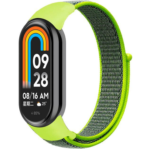 Ремешок нейлоновый ArmorStandart для Xiaomi Smart Band 9/8 Yellow / Grey (ARM74016)