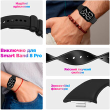 Ремінець ArmorStandart для Xiaomi Mi Band 9 Pro/8 Pro/Redmi Watch 4 Black (ARM73965)