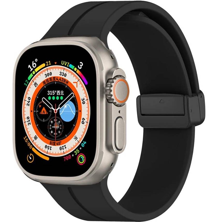 Ремінець XOKO для Apple Watch 42/44/45/49 мм Black (XK-MGT-44BK) Сумісність за моделлю Apple Watch Series 9 45 мм 