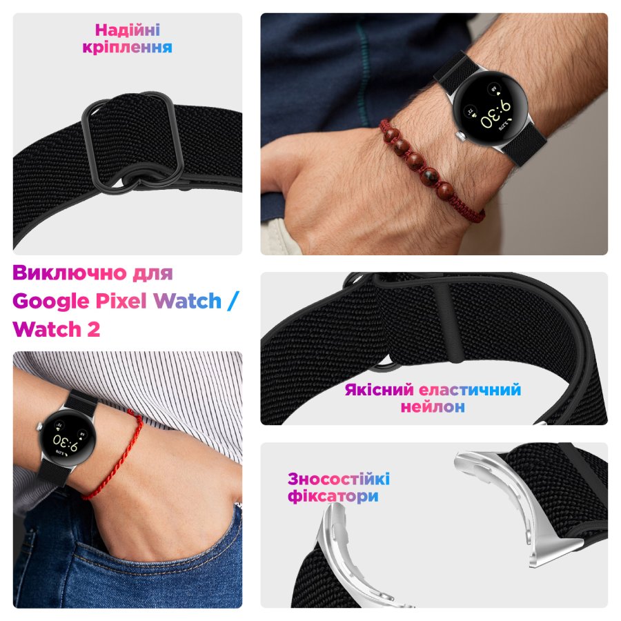 Ремінець ARMORSTANDART для Google Pixel Watch/Watch 2 Black (ARM75425) Сумісність Google Pixel Watch/Watch 2