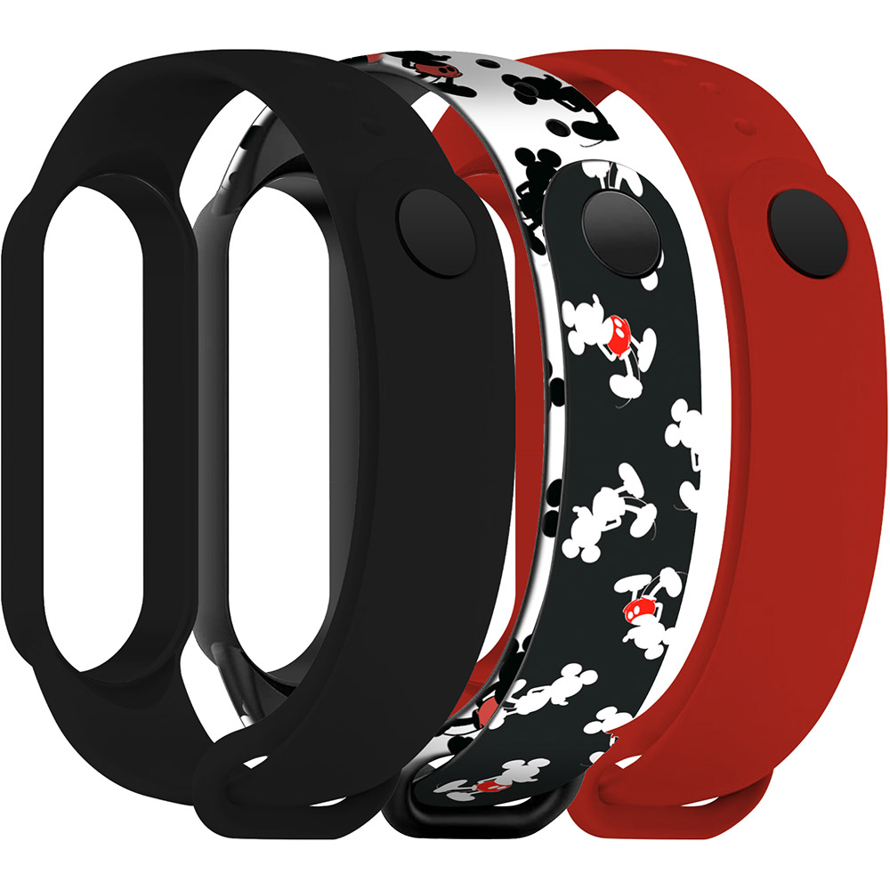 Комплект ремінців ARMORSTANDART для Xiaomi Mi Band 7/6/5 Cartoon Mickey Siluet 3шт (ARM77043)