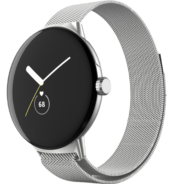 Ремешок ARMORSTANDART Milanese Magnetic Band для Google Pixel Watch/Watch 2 Silver (ARM75448)