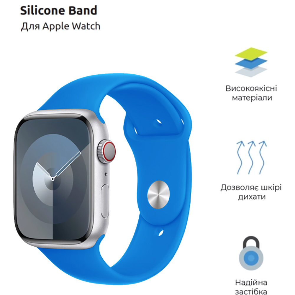 Ремешок ARMORSTANDART Sport Band для Apple Watch 38/40/41mm Clear Blue (ARM74263) Совместимость по модели Apple Watch SE 40 мм