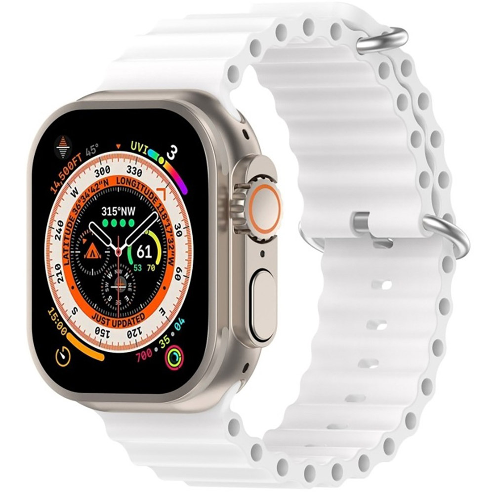 Ремінець ARMORSTANDART Ocean Band для Apple Watch All Series 38/40/41mm White (ARM74242) Сумісність за моделлю Apple Watch Series 9 41 мм 