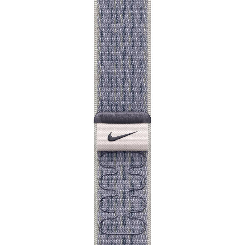 Ремінець APPLE Nike Sport Loop для APPLE Watch 46mm Grey/Blue (MXU13ZM/A)