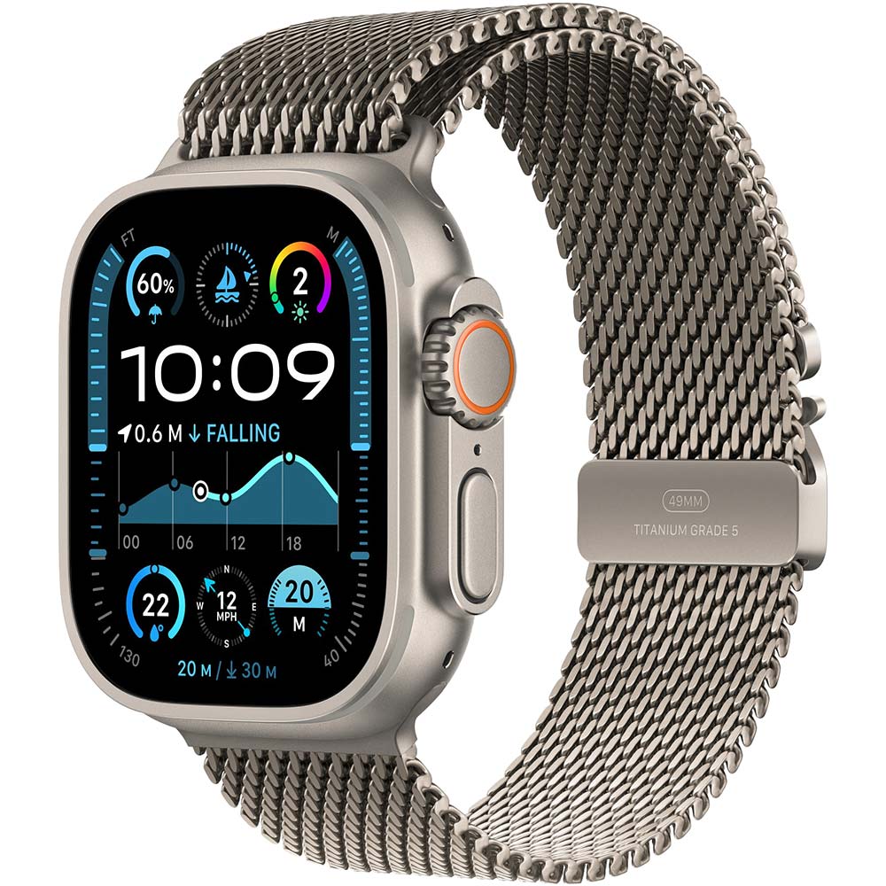 Ремінець APPLE 49mm Natural Titanium Milanese Loop - Large (MXKE3ZM/A) Сумісність за моделлю Apple Watch SE 44 мм 2024