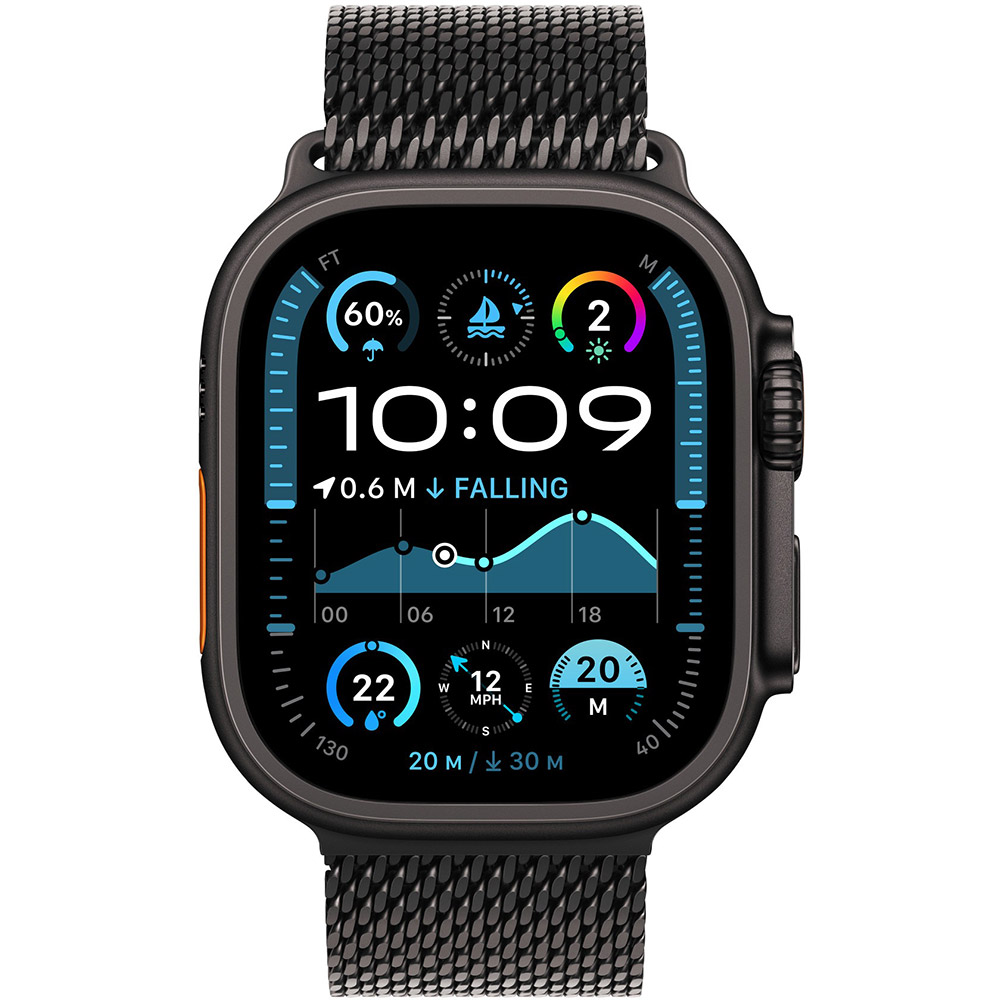 Ремінець APPLE 49mm Black Titanium Milanese Loop - Medium (MXKG3ZM/A) Сумісність за моделлю Apple Watch Series 7 45 мм