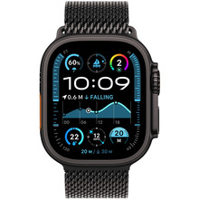 Ремінець APPLE 49mm Black Titanium Milanese Loop - Medium (MXKG3ZM/A)
