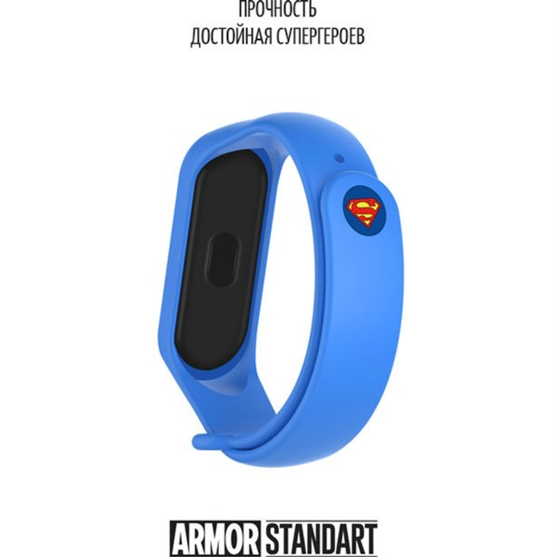 Фото 2 Ремінець ARMORSTANDART Xiaomi Mi Band 4/3 Superman Blue (ARM55071)