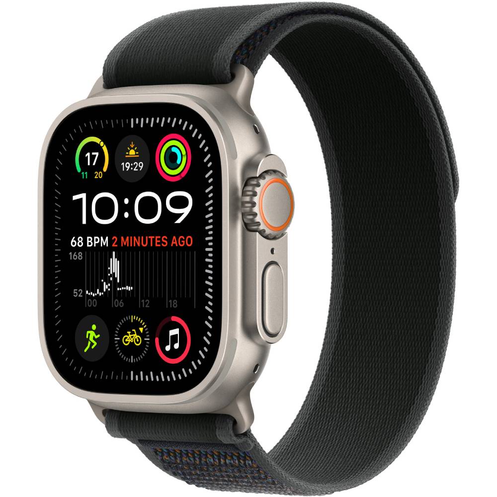 Ремешок Apple 49mm Trail Loop Natural Titanium Finish S/M Black (MYQ53ZM/A) Совместимость по модели Apple Watch